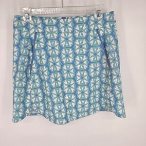 Vineyard Vines Skort Blue Green White Floral Golf Athletic Skirt Shorts Size 4